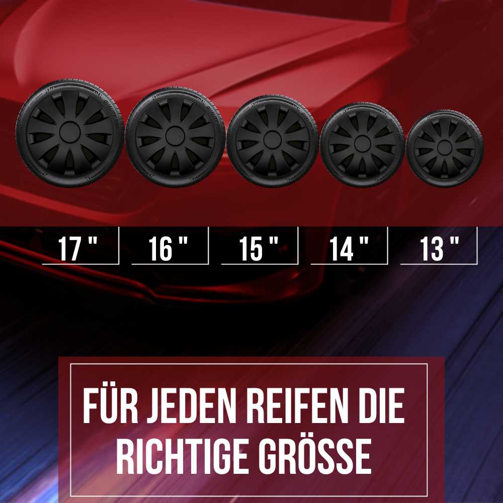 Albrecht Aura Radkappen – 13–16 Zoll, 4er-Set