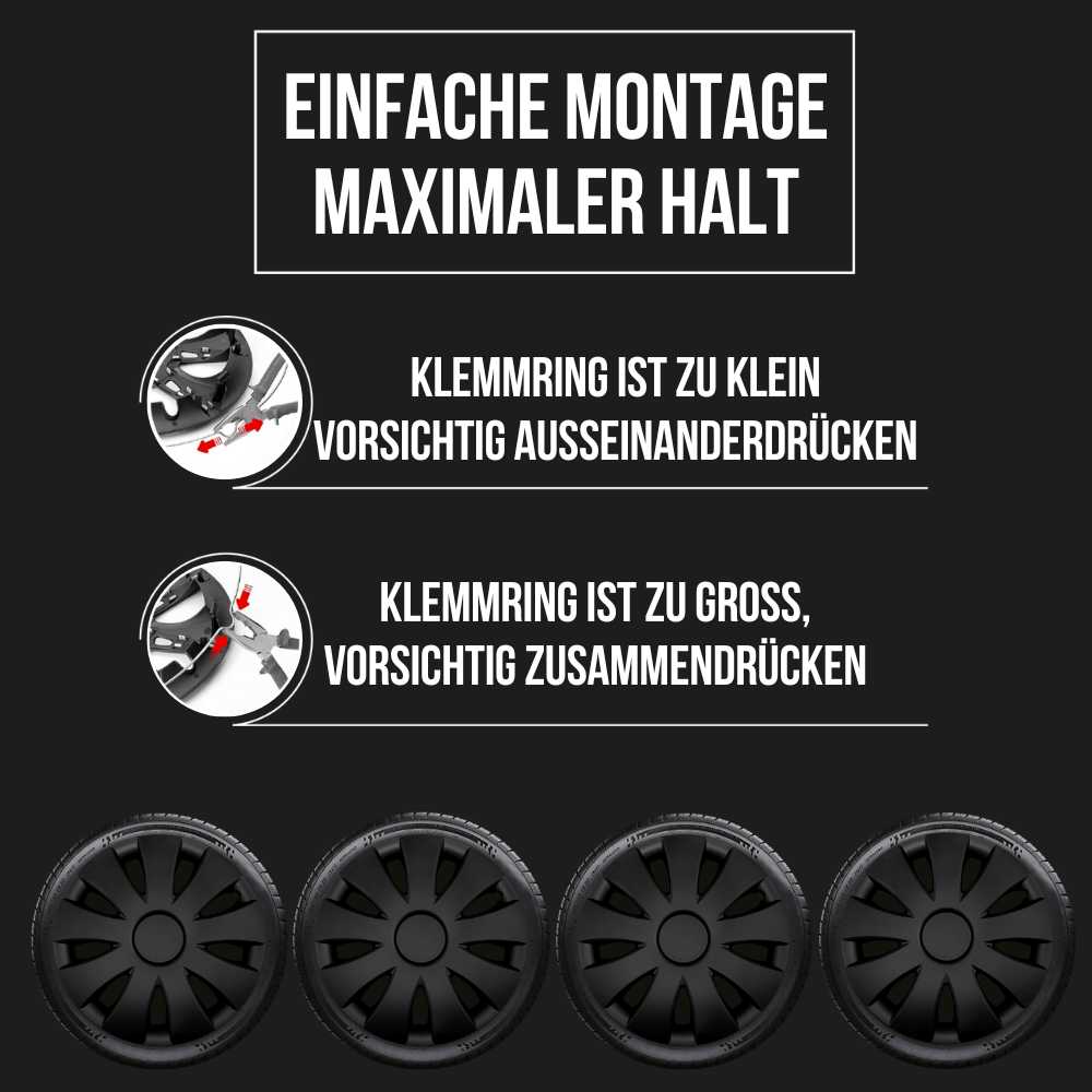 Albrecht Aura Radkappen – 13–16 Zoll, 4er-Set