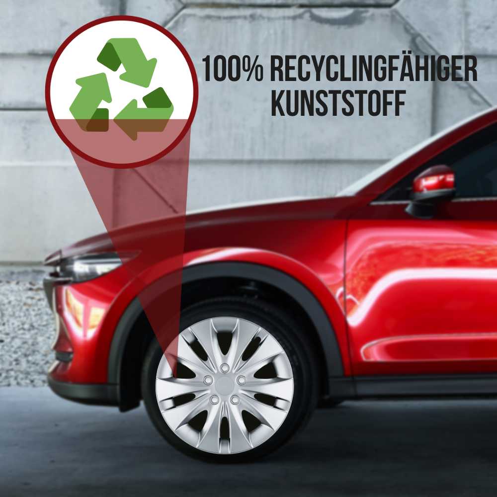 Albrecht Storm Radkappen – 13–16 Zoll, 4er-Set – Recyclinghinweise