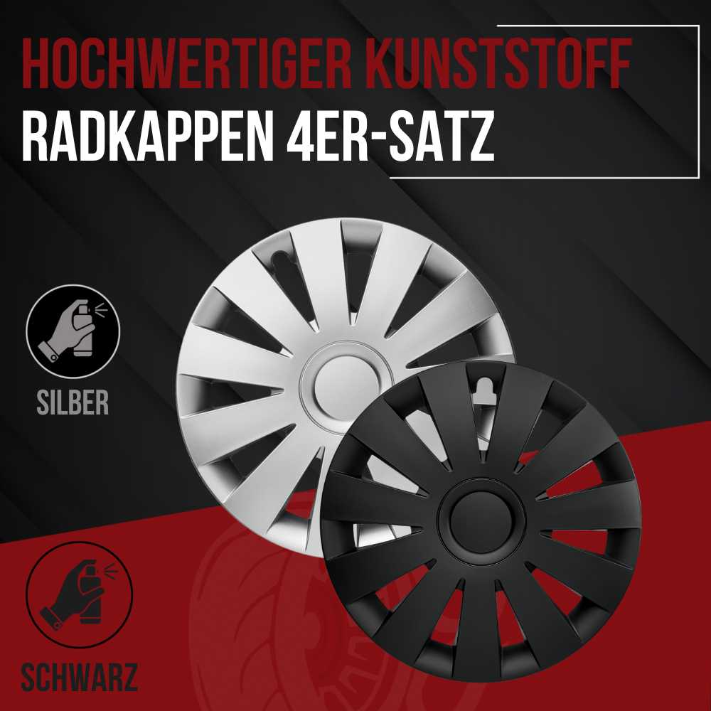 Albrecht Strike Radkappen – 14–16 Zoll, 4er-Set