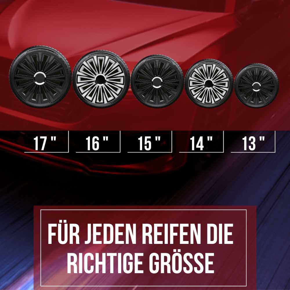 Albrecht Sunset Radkappen – 14–16 Zoll, 4er-Set