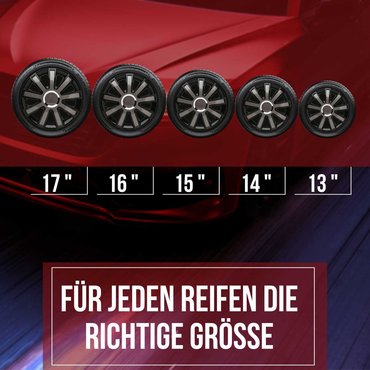 Albrecht Flash Radkappen – 14–16 Zoll, 4er-Set