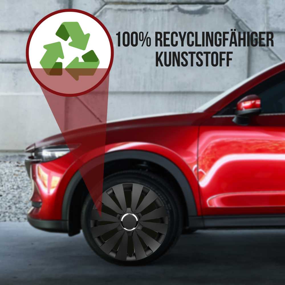 Albrecht Sky Radkappen – 14–16 Zoll, 4er-Set – Recyclinghinweise