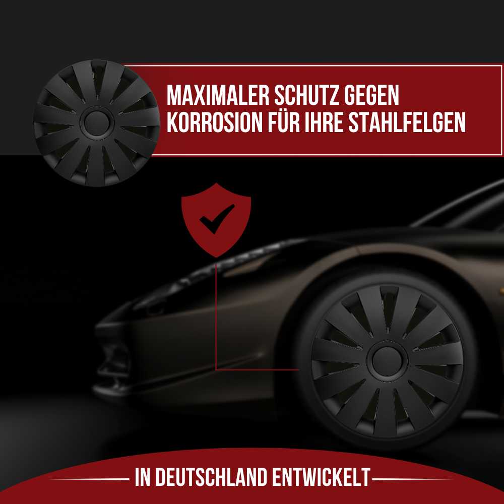 Albrecht Strike Radkappen – 14–16 Zoll, 4er-Set – Schutzeigenschaften