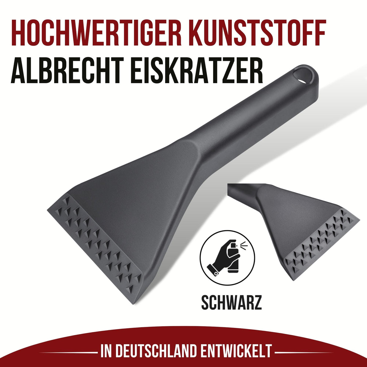 Eiskratzer – Schwarz Matt, Hochwertiger Kunststoff