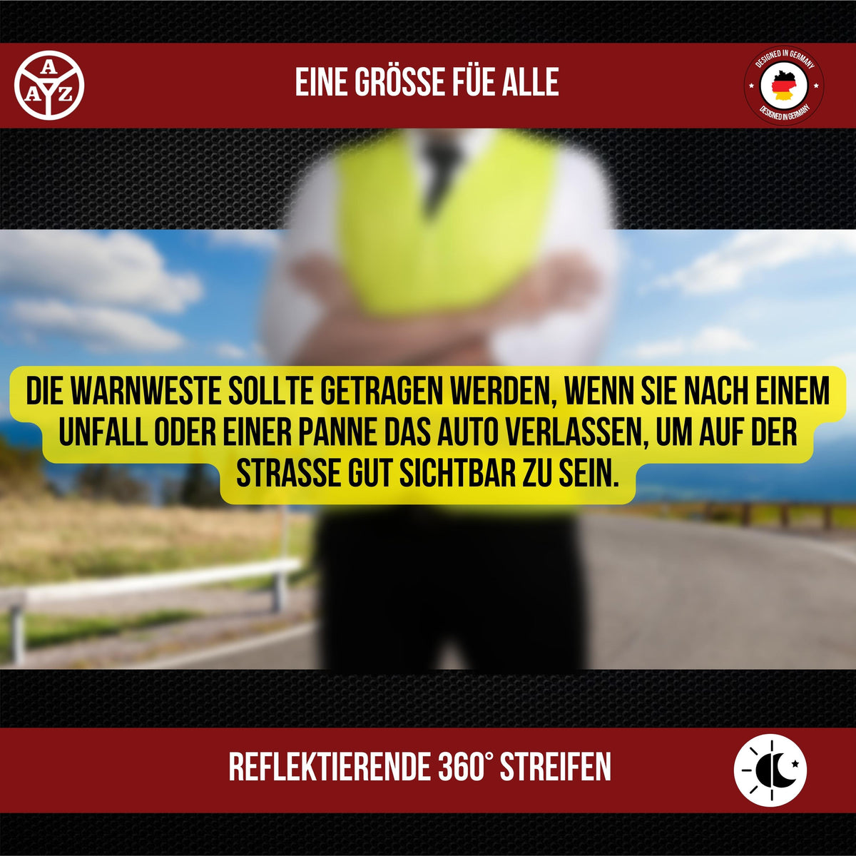 Warnwesten-Set – Gelb oder Orange, 4–24 Stück